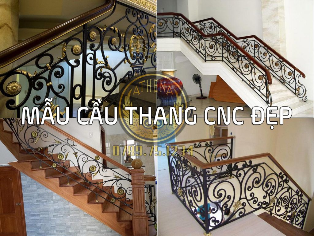 Cầu thang CNC top mẫu đẹp phổ biến 1
